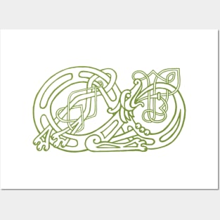 Celtic Green Dragon Posters and Art